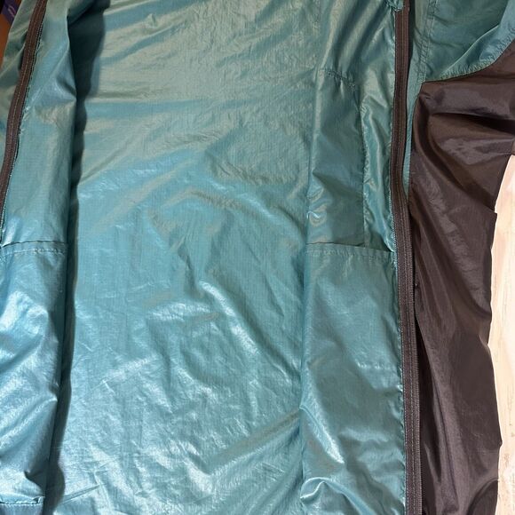 Vintage Columbia Windbreaker Packable Jacket Mens Size L Green Hoodie Zip - Picture 11 of 11